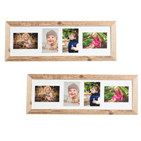 2ks Dřevěný rám na 4 fotografie 10x15 cm, NATURAL-FRAME
