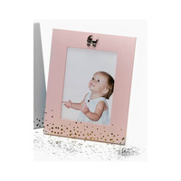 Kovový dětský fotorámeček BABY FACE 13x18 růžový kph