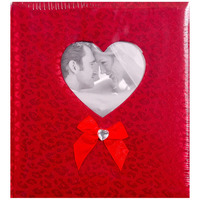 Svatební fotoalbum na růžky HAPPY END 29x32/60s. červené kph