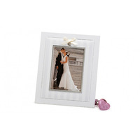 Svatební dřevěný fotorámeček s aplikací NOW 13x18 bílý KPH Heisler Handelsgesellschaft mbH