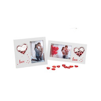 Svatební dřevěný fotorámeček s aplikací SWEET KISSES 10x15cm kph